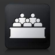 Black Square Button with Jury Icon
