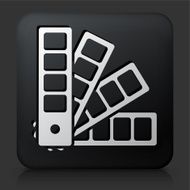 Black Square Button with Color Wheel Icon