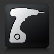 Black Square Button with Drill Icon N2