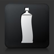 Black Square Button with Spray Can Icon