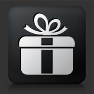 Black Square Button with Gift Box N2