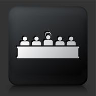 Black Square Button with Last Supper Icon