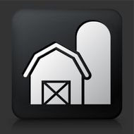 Black Square Button with Barn Icon