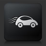 Black Square Button with Car Travel Icon