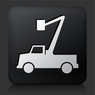 Black Square Button with Electrician Truck Icon