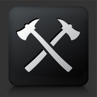 Black Square Button with Axe Icon