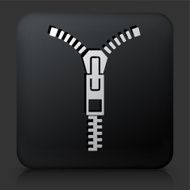 Black Square Button with Zipper Icon N2