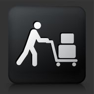 Black Square Button with Luggage Icon N2