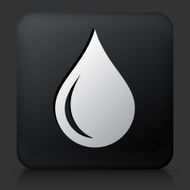 Black Square Button with Waterdrop Icon