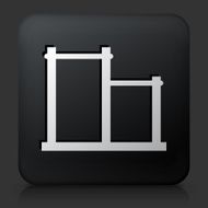 Black Square Button with Pull Up Bar Icon