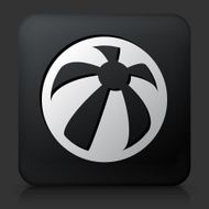 Black Square Button with Ball Icon