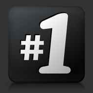 Black Square Button with First Place Icon