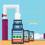 Responsive web design concept