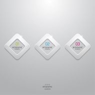 Set of glossy figures in the form a rhombus