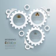 Cogwheels Abstract Modern Infographics Background N2