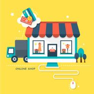 illustration concept of online shop