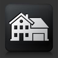 Black Square Button with Home Icon N4