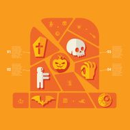 Halloween flat infographic N2