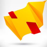 Blank empty speech bubble Origami banner background