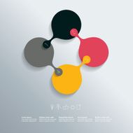 Round numbered template Business color vector Infographic N2