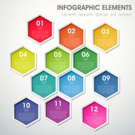 abstract hexagon infographics N2