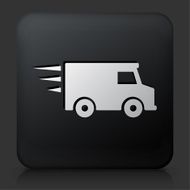 Black Square Button with Delivery Truck Icon N2