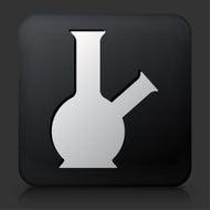 Black Square Button with Bong Icon
