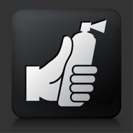 Black Square Button with Spray Icon