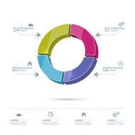 Round colorful chart divided into sectors