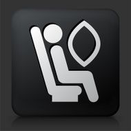 Black Square Button with Airbag