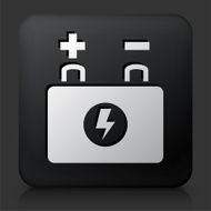 Black Square Button with Car Battery