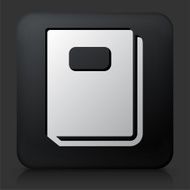 Black Square Button with Book N2