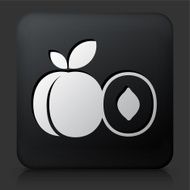 Black Square Button with Peach and Half of