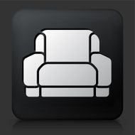 Black Square Button with Armchair