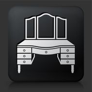 Black Square Button with Vanity Set