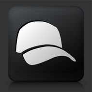 Black Square Button with Golf Cap