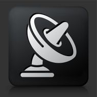 Black Square Button with Sound Dish