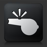 Black Square Button with Whistle