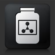 Black Square Button with Protein Powder Icon