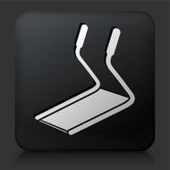 Black Square Button with Treadmill