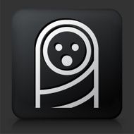 Black Square Button with Baby Face N2