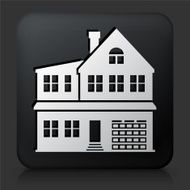 Black Square Button with Home Icon N7