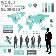 World business map infographic