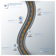 Road &amp; Street Traffic Sign Business Infographic Design Template N2