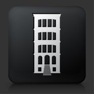 Black Square Button with Building Icon N15
