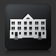 Black Square Button with Building Icon N16