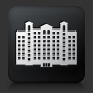 Black Square Button with Building Icon N18