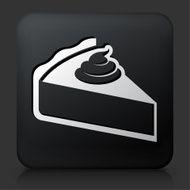 Black Square Button with Pie Icon