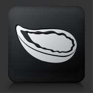 Black Square Button with Oyster Icon