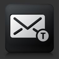 Black Square Button with Envelope Icon